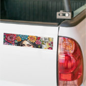 Autocollant De Voiture Boho Floral "Back Off" (Sur camion)