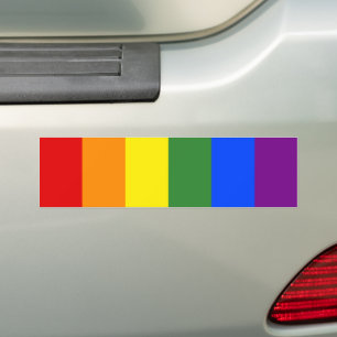 Autocollant De Voiture Bold LGBT Pride Rainbow Stripes