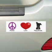 Autocollant De Voiture Bonheur d'amour de paix (En voiture)