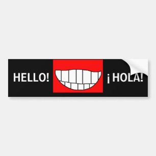 Autocollant De Voiture BONJOUR ! - ¡ HOLA ! - des milles d'adhésif pour
