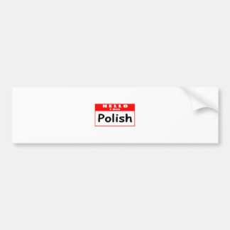 Autocollant De Voiture Bonjour, Je Suis Polonais ... Nametag