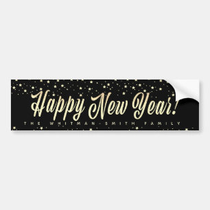 Autocollant De Voiture Bonne année noire