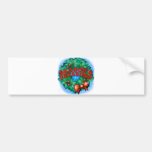 Autocollant De Voiture Bonnes Fêtes Wreath
