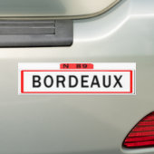 AUTOCOLLANT DE VOITURE BORDEAUX N 89 (En voiture)