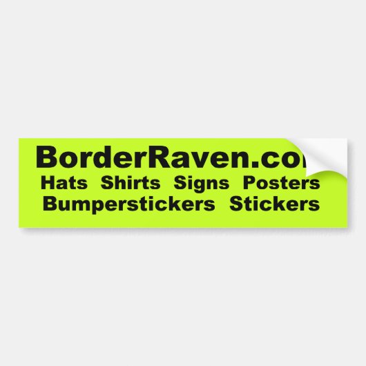 Autocollant De Voiture BorderRaven.com Bumpersticker (Devant)