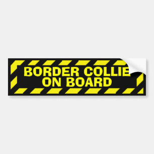 Autocollant De Voiture Bordure Collie à bord de l'autocollant de prudence