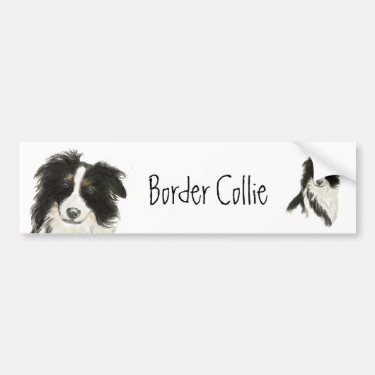 Autocollant De Voiture Bordure Collie Chien o (Devant)