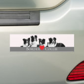 Autocollant De Voiture Bordure Collie Love (En voiture)