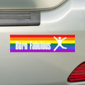 Autocollant De Voiture Born Fabulous Gay Pride (En voiture)