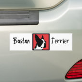 Autocollant De Voiture Boston Terrier (En voiture)
