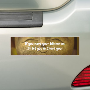 Autocollant De Voiture Bouddha heureux si vous utilisez votre clignotant 