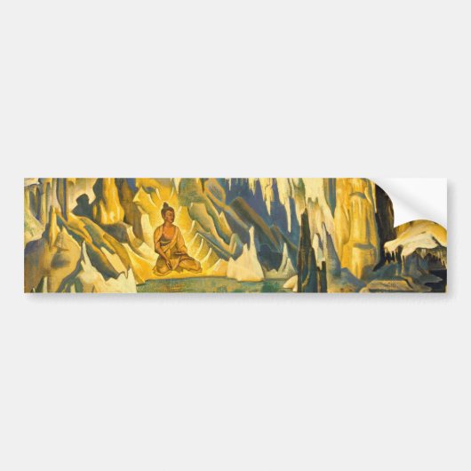 Autocollant De Voiture Bouddha le gagnant (art bouddhiste) (par Roerich) (Devant)