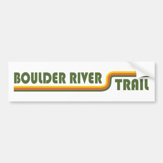 Autocollant De Voiture Boulder River Trail Washington (Devant)