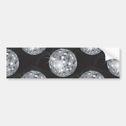 Autocollant De Voiture boule disco argent (Devant)