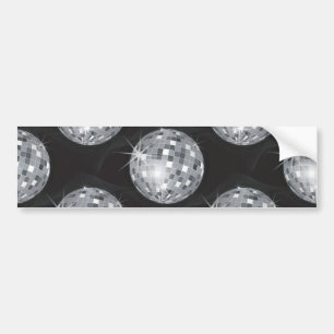 Autocollant De Voiture boule disco argent