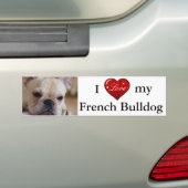 Autocollant De Voiture Bouledogue français (En voiture)