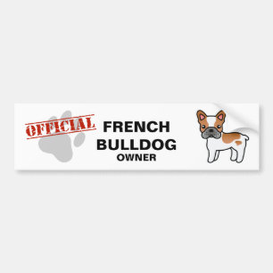 Autocollant De Voiture Bouledogue français pie rouge dessin animé