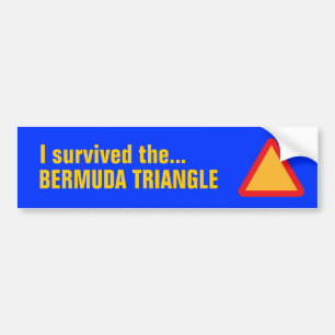 Autocollant De Voiture Boussole BERMUDA TRIANGLE (bleu)