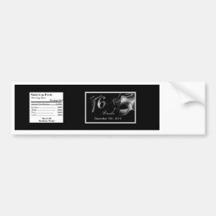 Autocollant De Voiture Bouteille d'eau Étiquette doux 16 Argent noir