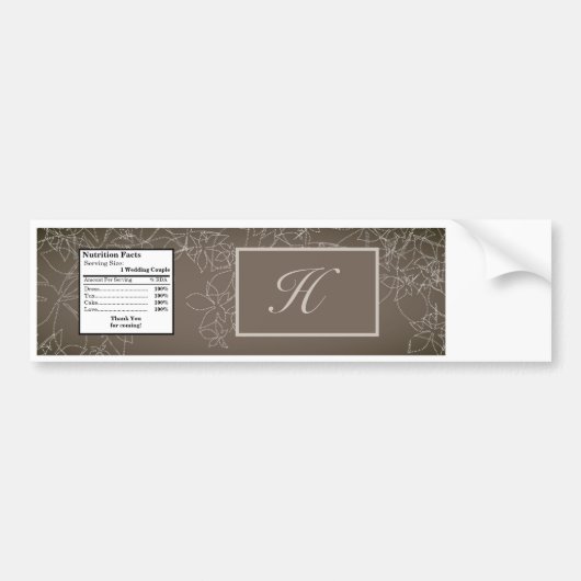 Autocollant De Voiture Bouteille d'eau Étiquette moderne automne floral a (Devant)