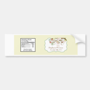 Autocollant De Voiture Bouteille d'eau Étiquette printemps Floral Mason j