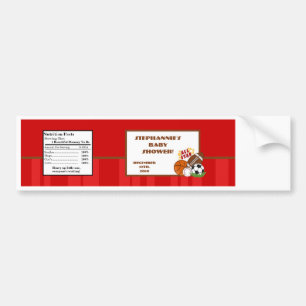 Autocollant De Voiture Bouteille d'eau Étiquette rouge étoile