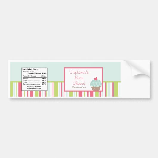 Autocollant De Voiture Bouteille d'eau Étiquette Tea Party Pink Pastel Fl (Devant)