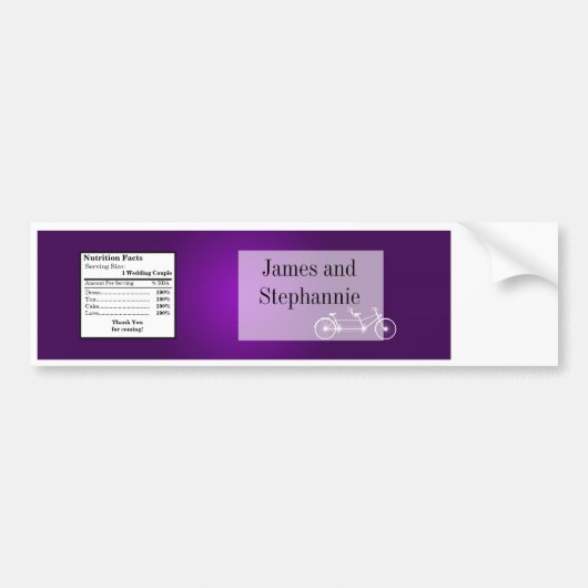 Autocollant De Voiture Bouteille d'eau Étiquette Whimsical Violet Double (Devant)