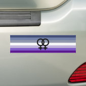 Autocollant De Voiture Bouton de pare-chocs Lesbian Pride Butch (En voiture)