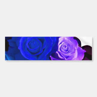 Autocollant De Voiture Bouton Rose bleu violet - Personnalisable