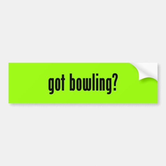 Autocollant De Voiture bowling obtenu ? (Devant)
