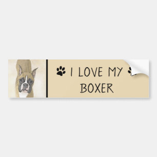Autocollant De Voiture Boxer Peinture - Cute Original Chien Art