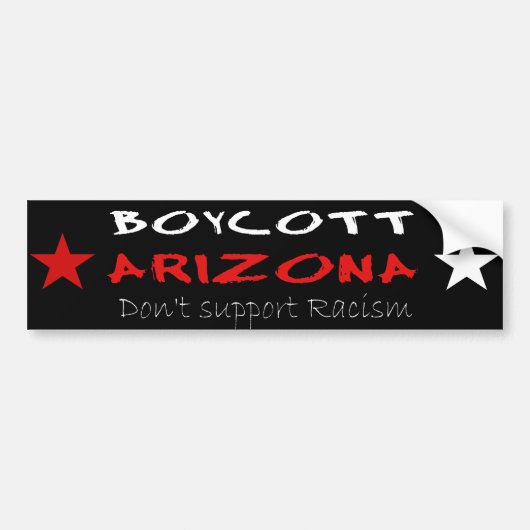 Autocollant De Voiture Boycott Arizona (Devant)