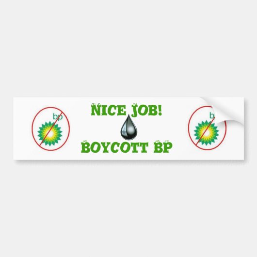 Autocollant De Voiture Boycott BP (Devant)
