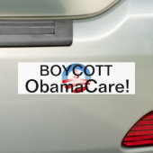 Autocollant De Voiture Boycott Obamacare ! (En voiture)