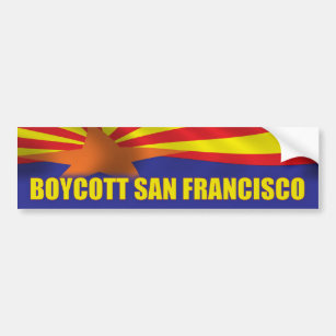Autocollant De Voiture Boycott San Francisco - appui Arizona