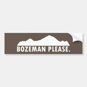Autocollant De Voiture Bozeman S'Il Vous Plaît