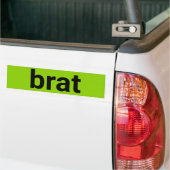 Autocollant De Voiture Brat typographie moderne noir chaux vert cool (Sur camion)