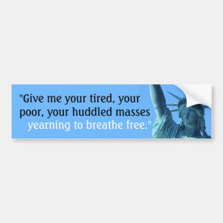 Autocollant De Voiture Breathe Free - Immigration Refugee Bumper Sticker