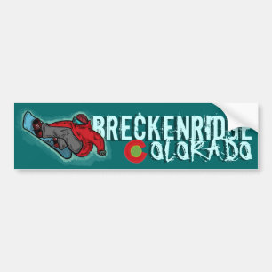 Autocollant De Voiture Breckenridge Colorado snowboardeur bumpersticker