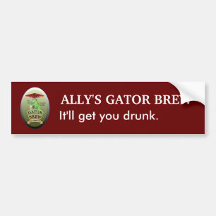 Autocollant De Voiture Brew de l'alligator de l'allié