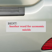 Autocollant De Voiture Brexit : Suicide économique (En voiture)