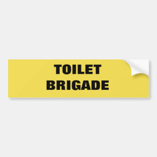 AUTOCOLLANT DE VOITURE BRIGADE TOILET