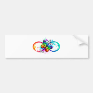 Autocollant De Voiture Bright infinity with rainbow butterfly
