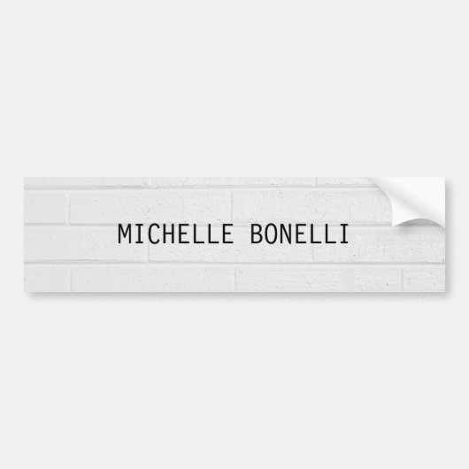 Autocollant De Voiture Briques murales grises Conception Plaque lisible M (Devant)