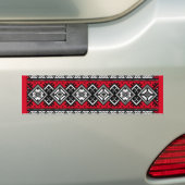 Autocollant De Voiture Broderie rouge (En voiture)