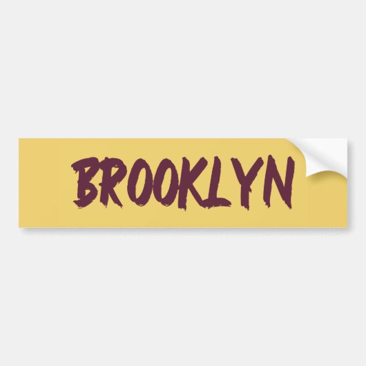 Autocollant De Voiture Brooklyn Conception de base de texte sur Arrière - (Devant)