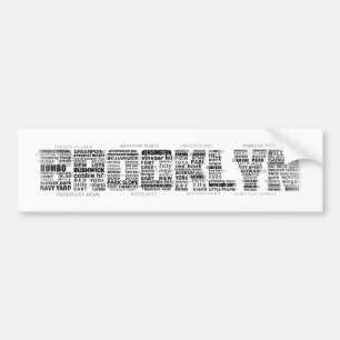 Autocollant De Voiture Brooklyn New York City Word Art