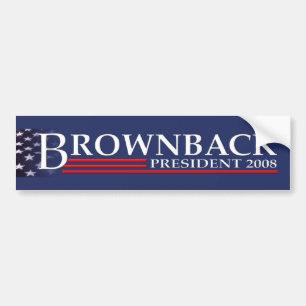 Autocollant De Voiture BROWNBACK POUR le PRÉSIDENT adhésif pour