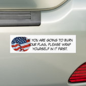 Autocollant De Voiture brûlez le drapeau ? ! enveloppez-vous dans lui (En voiture)